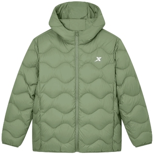 特步童装儿童绗缝轻薄款羽绒服2025年秋冬新款大童防寒服男童外套