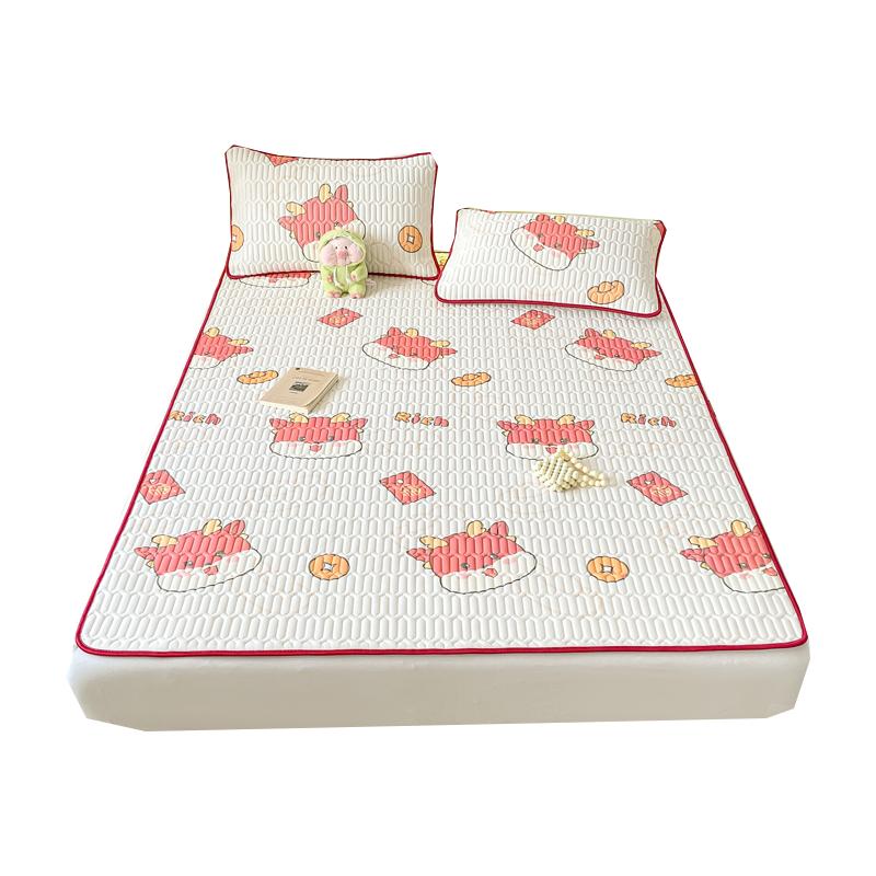 夏季冰丝凉席乳胶三件套2025新款宿舍单人二件套床单加厚空调席子