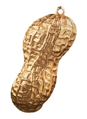 新铜时代《好事花生》纯黄铜吊坠手机钥匙挂件礼品寓意好事伴手礼