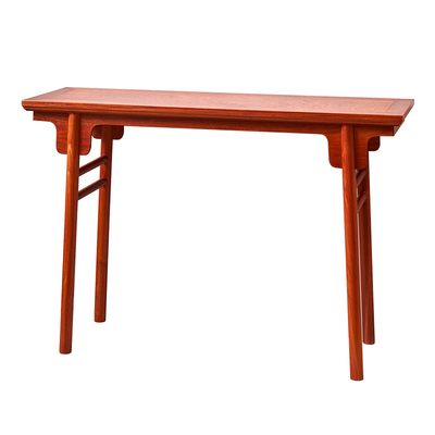 缅甸花梨木素刀牙板画案大果紫檀