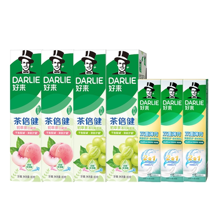 DARLIE好来原黑人牙膏初萃茶清新口气果味含氟官方正品男女
