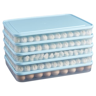饺子盒冻饺子多层超大托盘食品级大容量透明食物收纳盒馄饨冷冻盒