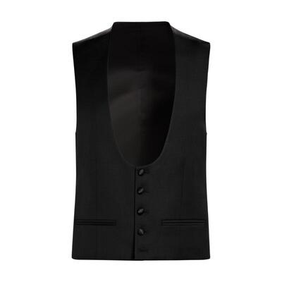 Suitsupply黑色羊毛西装马甲
