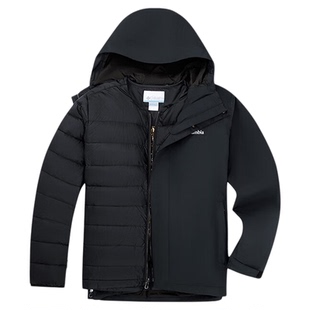 哥伦比亚户外三合一冲锋衣男金点热能700蓬羽绒服内胆外套XE5569