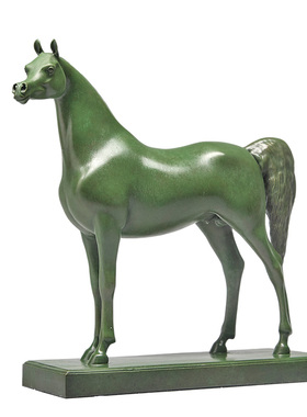 艺术家李晓林限量马雕塑黄铜摆件