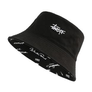 CACUSS渔夫帽女春夏遮阳帽男款双面帽子防晒太阳帽百搭盆帽大头围