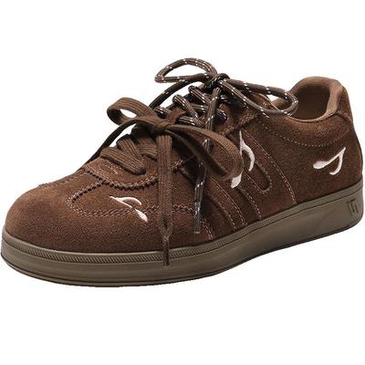 百丽女鞋子跑道厚底德训鞋新款红色新年增高鞋运动休闲鞋B2889CM5