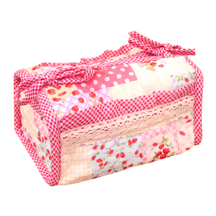 包邮绗缝创意盒套布艺田园可爱时尚韩式车用纸巾盒居家卧室新品