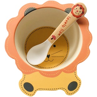 儿童勺子创意可爱卡通学吃饭竹纤维餐具家用训练幼儿园婴儿宝宝勺