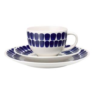 芬兰Arabia 24小时Tuokio 瓷餐具碗深盘子马克杯子咖啡杯碟钴蓝色