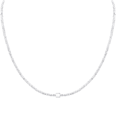 925纯银方块碎银几两项链女