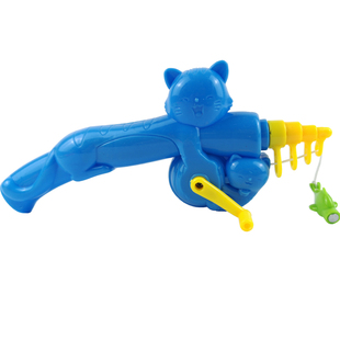 儿童钓鱼玩具小猫钓鱼杆钓鱼竿配件渔网磁性鱼宝宝网捞鱼小孩益智