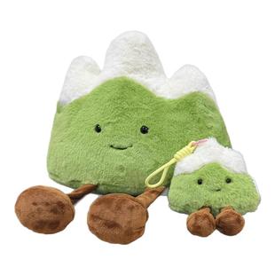 文创龙须山摆件刺绣靠山抱枕礼物办公室沙发创意靠枕靠垫异形玩偶