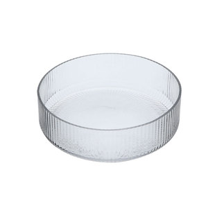 {逸风小碟 知君东野春草长 田间满风} 中古小盘竖纹玻璃甜品碗ins