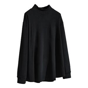 300斤特大码半高领德绒打底衫女冬200胖mm加肥宽松保暖正肩厚上衣