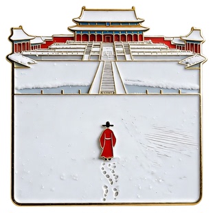 张居正谁言天宫不好客漫天风雪送一人精致冰箱贴故宫旅游纪念送礼