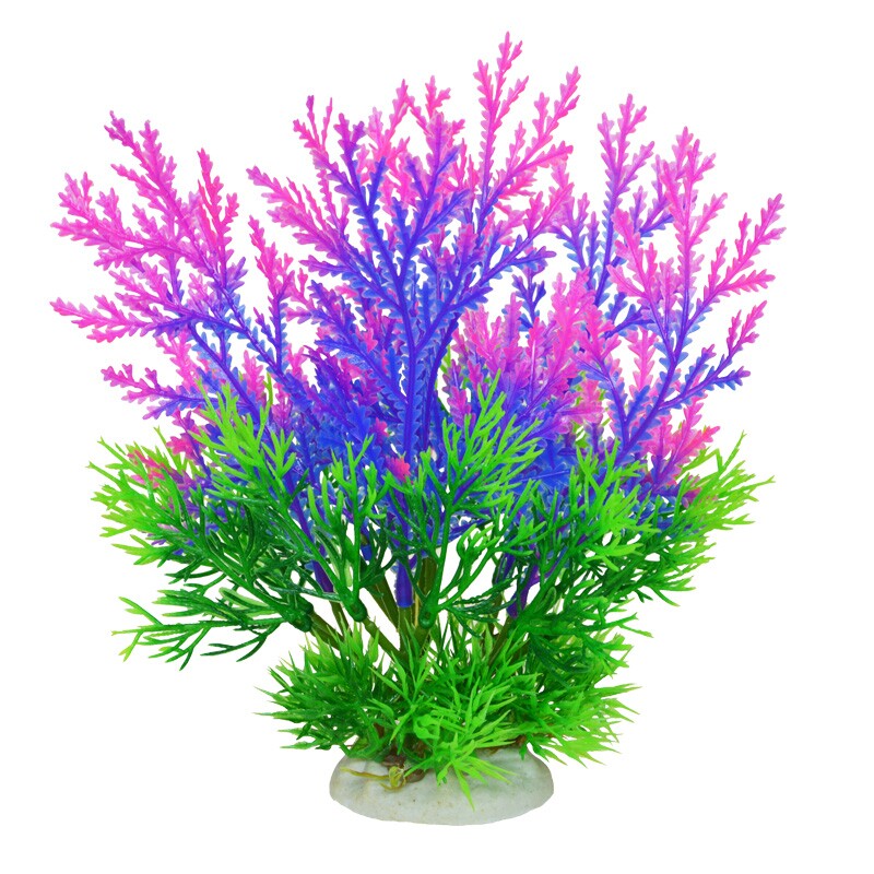 鱼缸装饰仿真水族假花水草摆件水族箱造景布景柔软绿色塑料花草