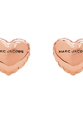 【折扣】MARC JACOBS/莫杰 EARRINGS MJ金属泡泡膨胀爱心耳钉