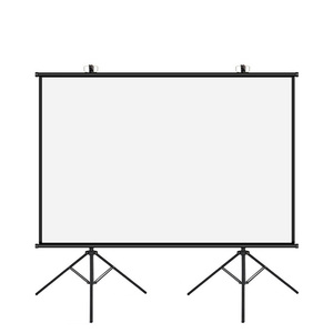 100寸120寸150寸投影幕布家用投影仪幕布支架幕布投影家用免打孔