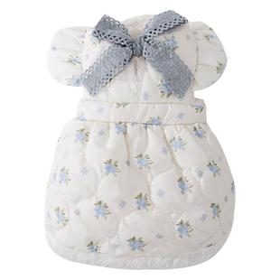 宠物猫咪小清新波浪绗棉情侣装棉衣秋冬衣服防掉毛布偶猫英短蓝猫