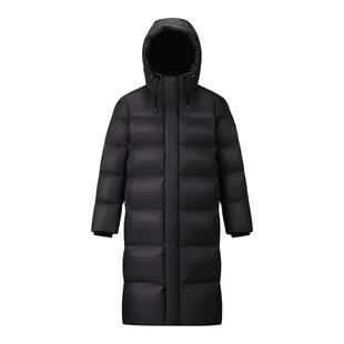 骆驼羽绒服长款女装2025冬季户外抗寒连帽加厚保暖灰色面包服外套