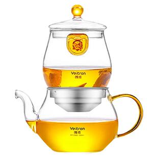 唯成玻璃泡茶壶公道杯组合套装茶水分离耐热茶具创意懒人功夫茶器