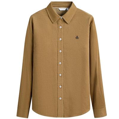 Navigare意大利小帆船纯棉长袖衬衫女士2025秋季新款灯芯绒上衣