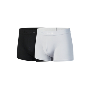 FILA 斐乐官方男士内裤套装2025冬季新款舒适透气短裤平角裤2条装