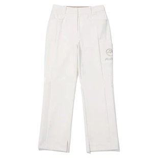 2025新款高尔夫服装女士韩版长裤休闲运动弹力直筒裤气质开叉女裤