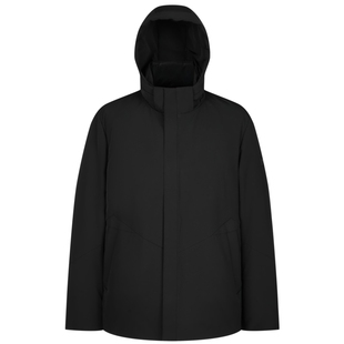 【充电保暖】劲霸男装秋冬季男士休闲加热外套加厚短款连帽羽绒服