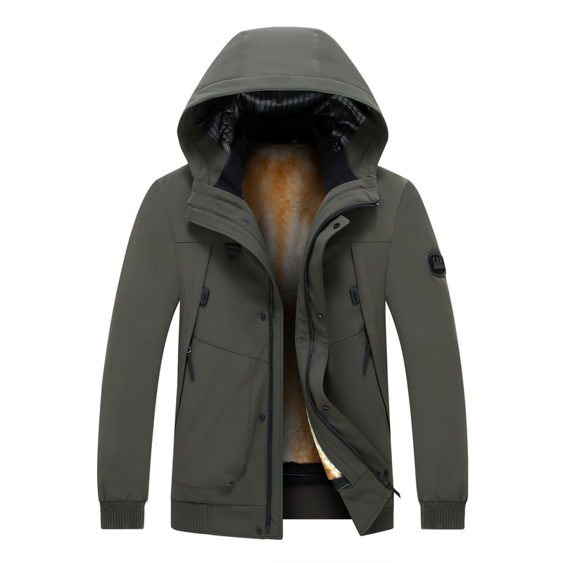 威力银狐派克服潮连帽工装貂皮胆