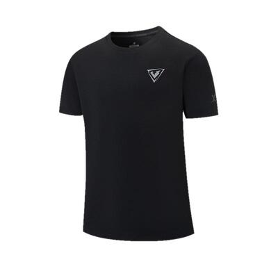 特步短袖T恤男士2025年新款夏季圆领棉透气体恤训练半袖运动上衣