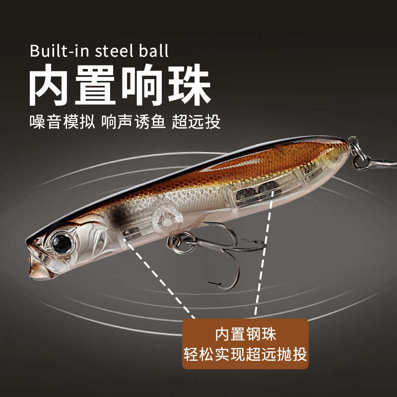 水面系远投铅笔浮水风狗仿真淡水饵路亚假饵翘嘴专杀鲈鱼狗鱼拟饵