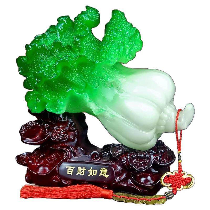 招财玉白菜摆件家居客厅酒柜装饰