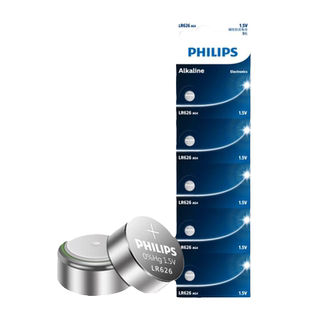 飞利浦LR626纽扣电池377A SR626SW适用于卡西欧dw斯沃琪swatch手表电池376 AG4 LR66石英表电子圆形通用型号