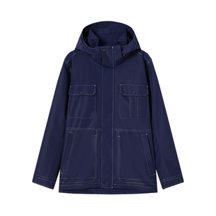 探路者冲锋衣橘黄色男款女款新款户外防风防泼水保暖男式徒步外套