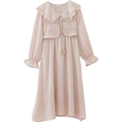 瑞尔甜妹荷叶领花边领