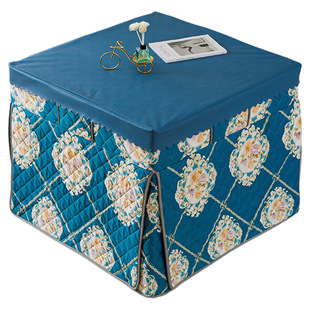 新款冬季电炉罩烤火桌子套被桌布罩加厚正方形取暖被天防水八片