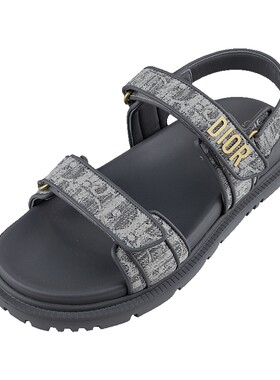 Dior/迪奥字母休闲一字带凉鞋女
