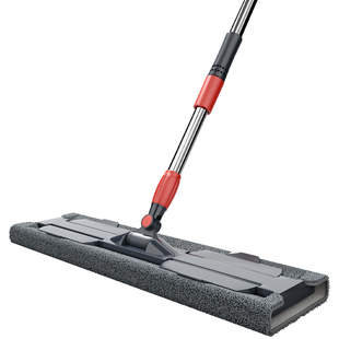 宝梦洁50cm大平板夹布拖把家用一拖净干湿两用懒人拖地拖神器拖布