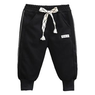 男童运动裤秋冬儿童加绒裤子一体绒宝宝加厚卫裤春秋男孩休闲长裤