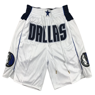 独行侠欧文美式复古刺绣不过膝短裤速干透气篮球魔术小牛五分裤男