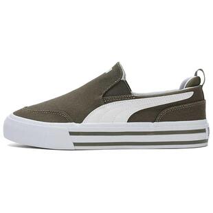 PUMA Court Classic Vulc 舒适百搭 低帮 板鞋 男女同款 军绿色