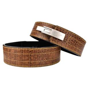 PD力量举腰带杠杆扣头层牛皮运动护腰健身训练举重深蹲硬拉