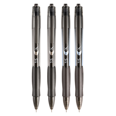 得力V1连中三元速干按动笔考试笔