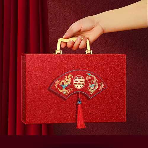 结婚订婚礼金盒聘金盒子五金红包盒提亲10礼盒箱万现金彩聘礼