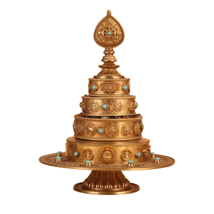 慧宝西藏纯铜供曼扎盘整套曼茶罗尼泊尔37供坛城八吉祥藏族曼扎盘