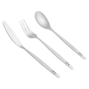 KEITH铠斯纯钛餐具儿童餐勺叉勺小号洗餐具刀叉勺三件套钛餐具