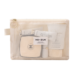 旅行收纳袋便携迷你化妆包小号杂物袋随身补妆零钱包网格包证件包