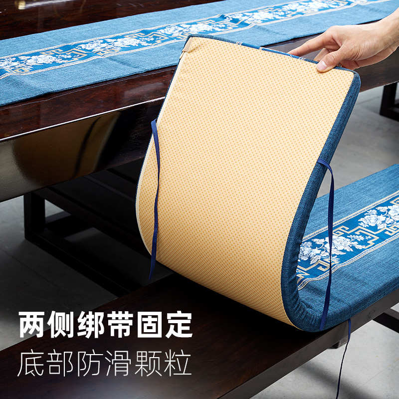 中式红木长凳坐垫茶桌长条凳子垫长椅板凳椅子软包垫子换鞋凳卡座